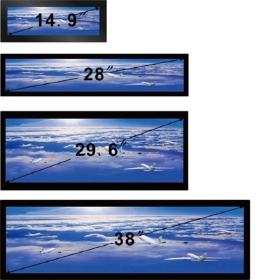 Écran multi Bluetooth 4,0 de la publicité de taille d'affichage d'affichage à cristaux liquides étiré par message publicitaire