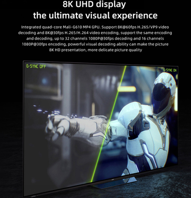 RK3588 Media Player Box Edge Computing AIoT NPU 6Tops 8K Android 12 RS232 RS485 Métal