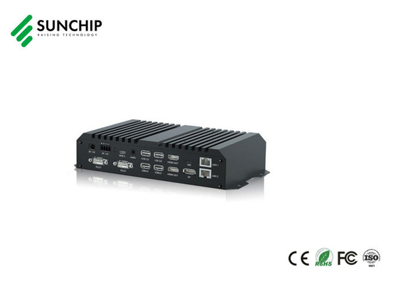 RK3588 CPU périphérique de calcul d'extrémité Lecteur multimédia métallique avec GPS POE en option Pour appareil industriel d'IA