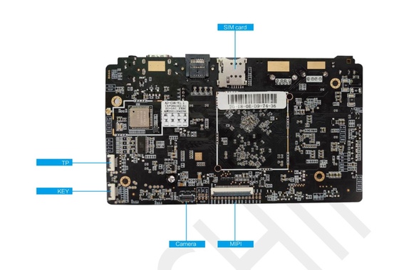 AD-C36 Plaque mère Android quadricœur Plaque ARM intégrée pour RK3566 Processeur HD Affichage 4G LTE WIFI/BT G-Sensor RTC Touch USB UART