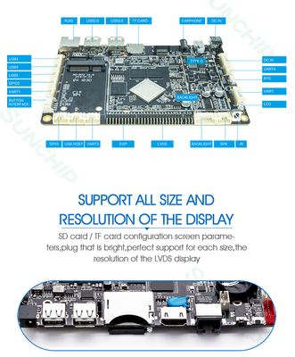 Planche mère compatible LAN pour les machines de publicité avec système d'exploitation Android 7.1