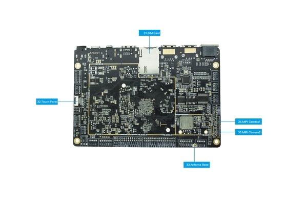 LVDS EDP RK3399 Android 7-10 OEM carte Android Wifi BT HD 4K Prise en charge de la carte mère PCBA