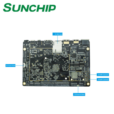 RK3399 Interfaces tactiles et réseau multi-points Rockchip Android Embedded Board pour une interaction et une connectivité faciles
