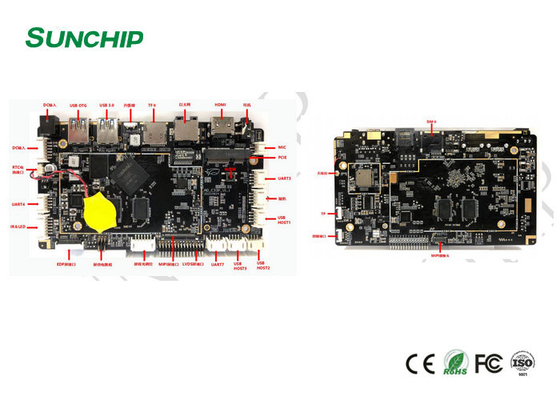 RK3568 carte ARM intégrée avec interface audio 3,5 mm et alimentation en courant continu 12 V pour les équipements médicaux et publicitaires industriels